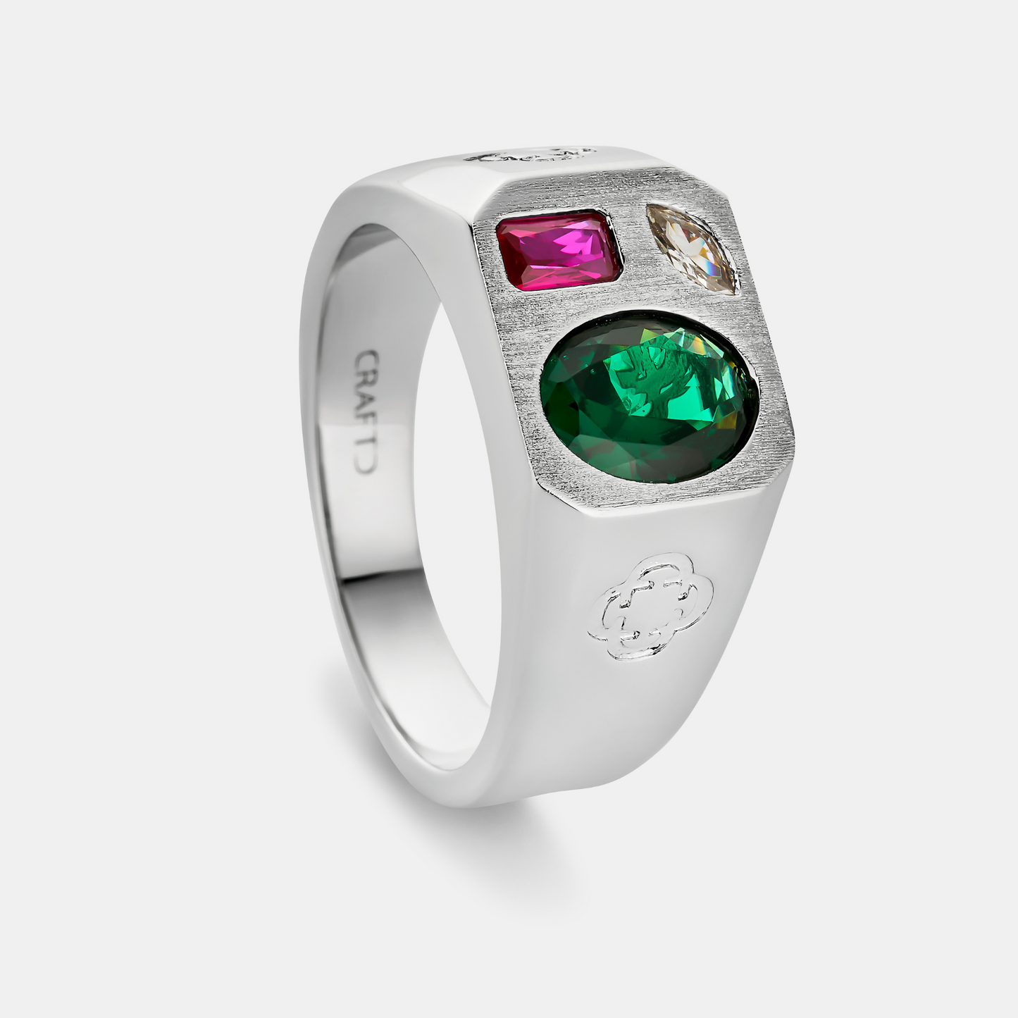 Tri Stone Ring (Zilver)