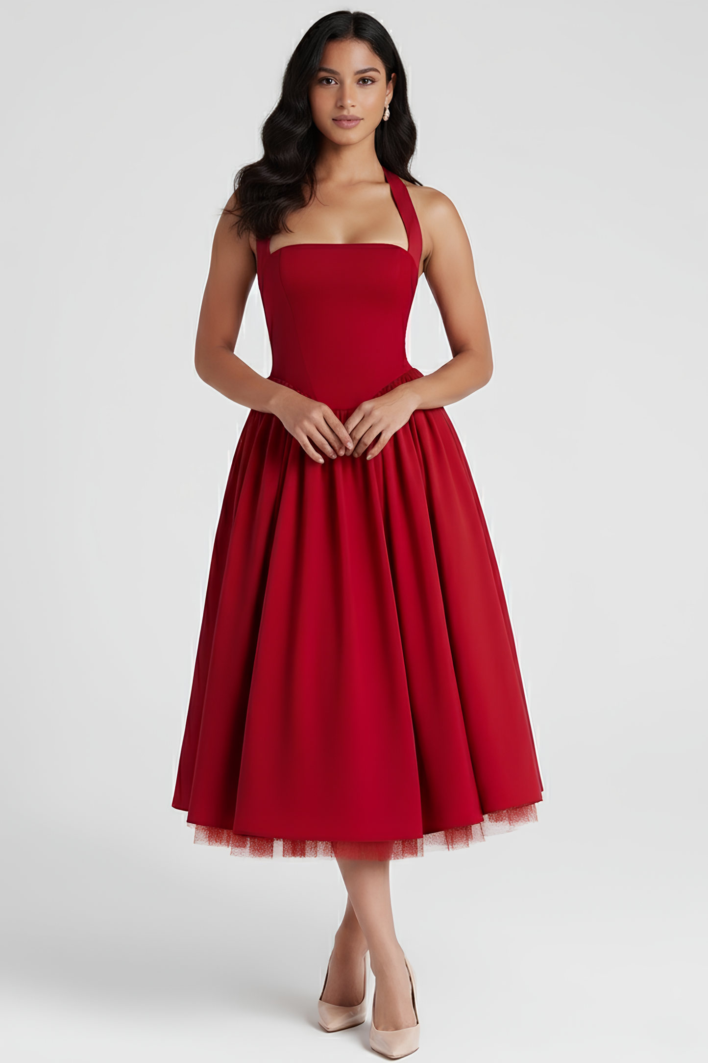 Midi Modelerende Jurk Anabel