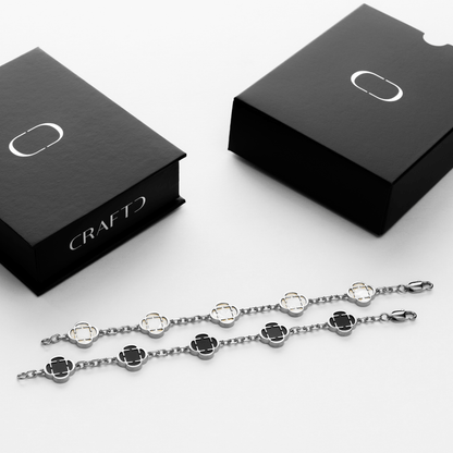 Clover Armband Cadeauset (Zilver)