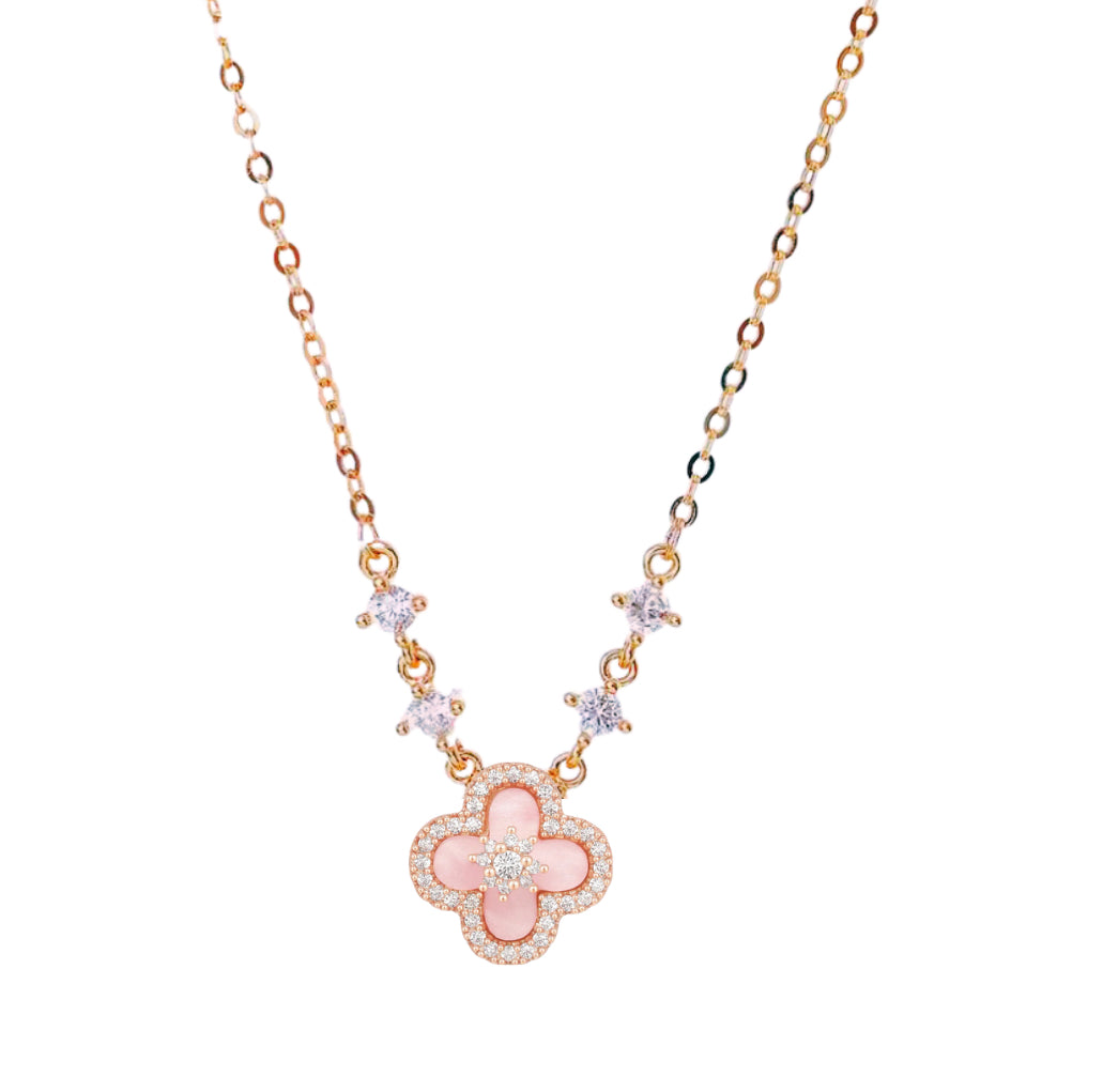 Pink/Silver Sakura Set (necklace/bracelet/earing/ring）