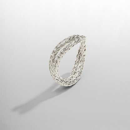 Touw Wikkelring (Zilver)