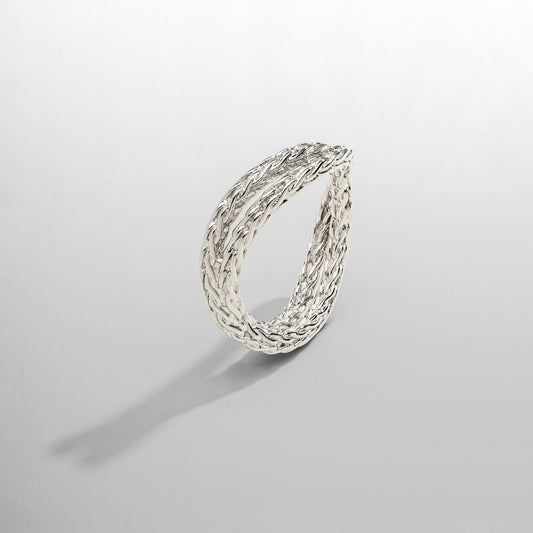 Touw Wikkelring (Zilver)