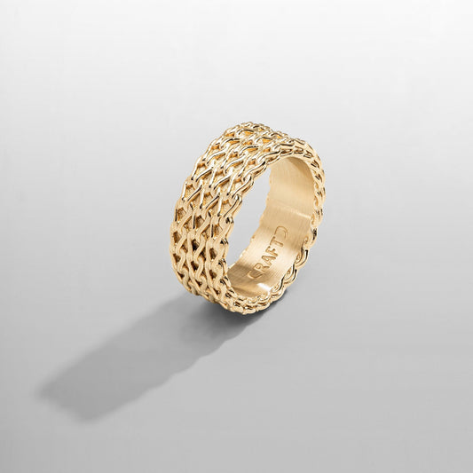 Touwstapelring (Goud)