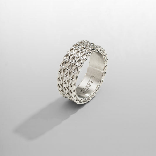 Touw Stapelring (Zilver)