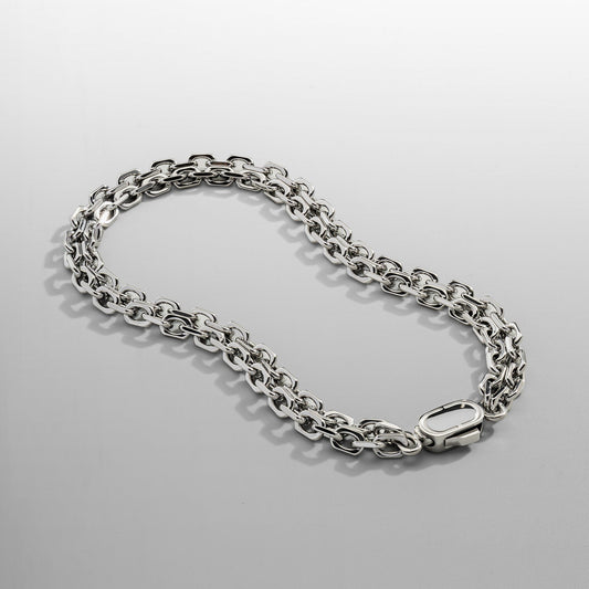 Dubbele Belcher Armband (Zilver)