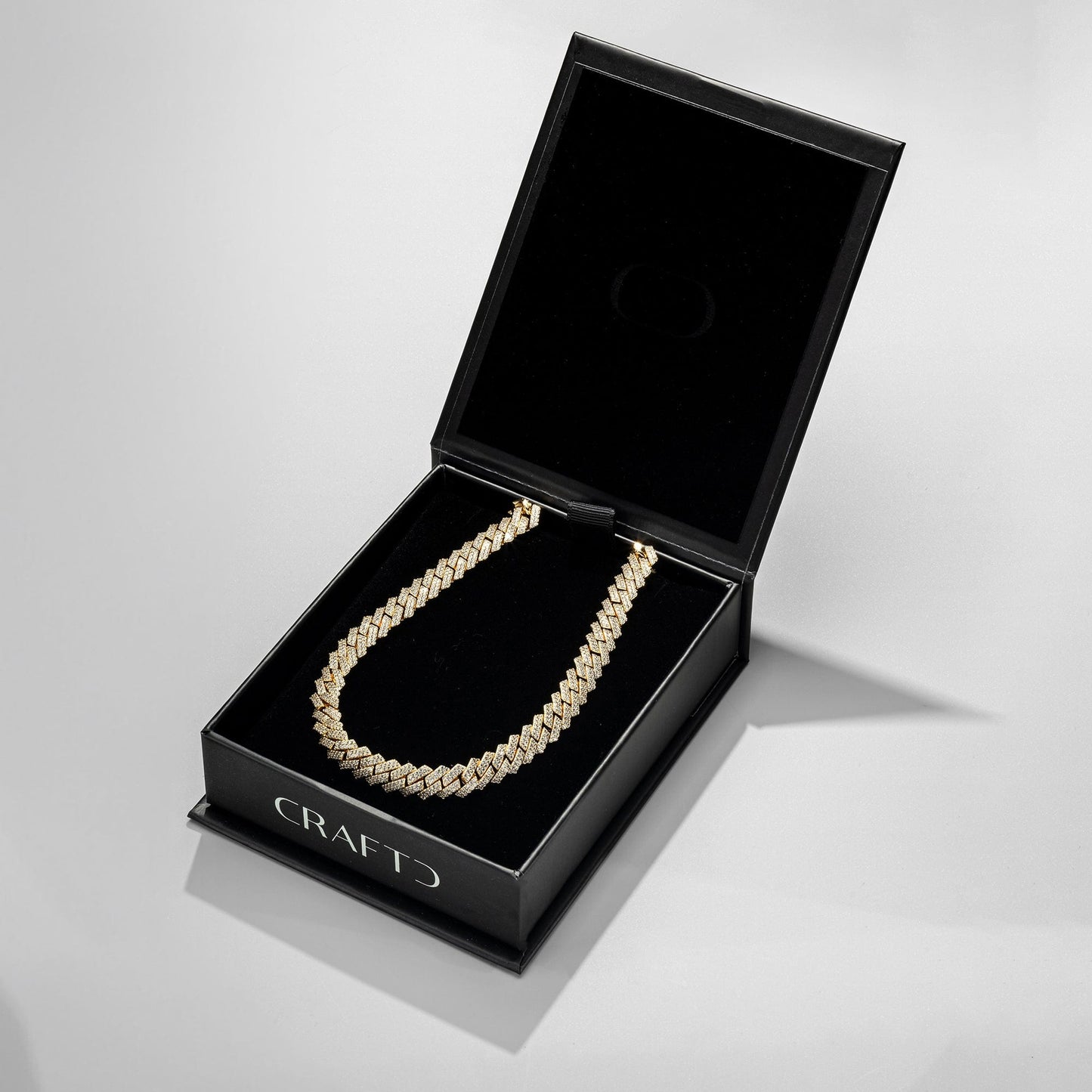 Prong Link Iced Cuban (Goud) 8mm