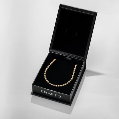 Iced Ball Pendant Necklace (Goud) 4mm