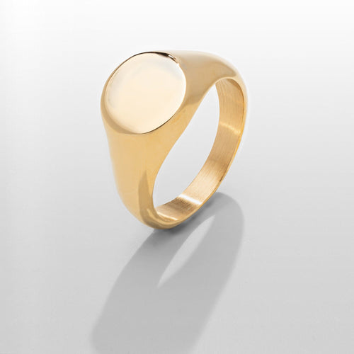 Ronde Signet Ring (Goud)
