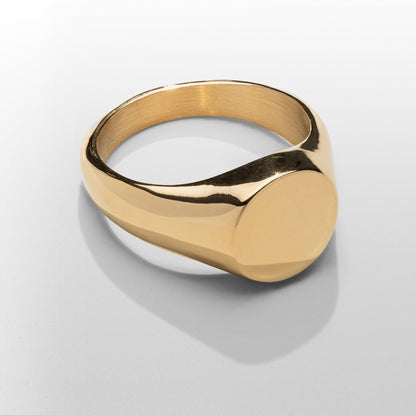 Ronde Signet Ring (Goud)