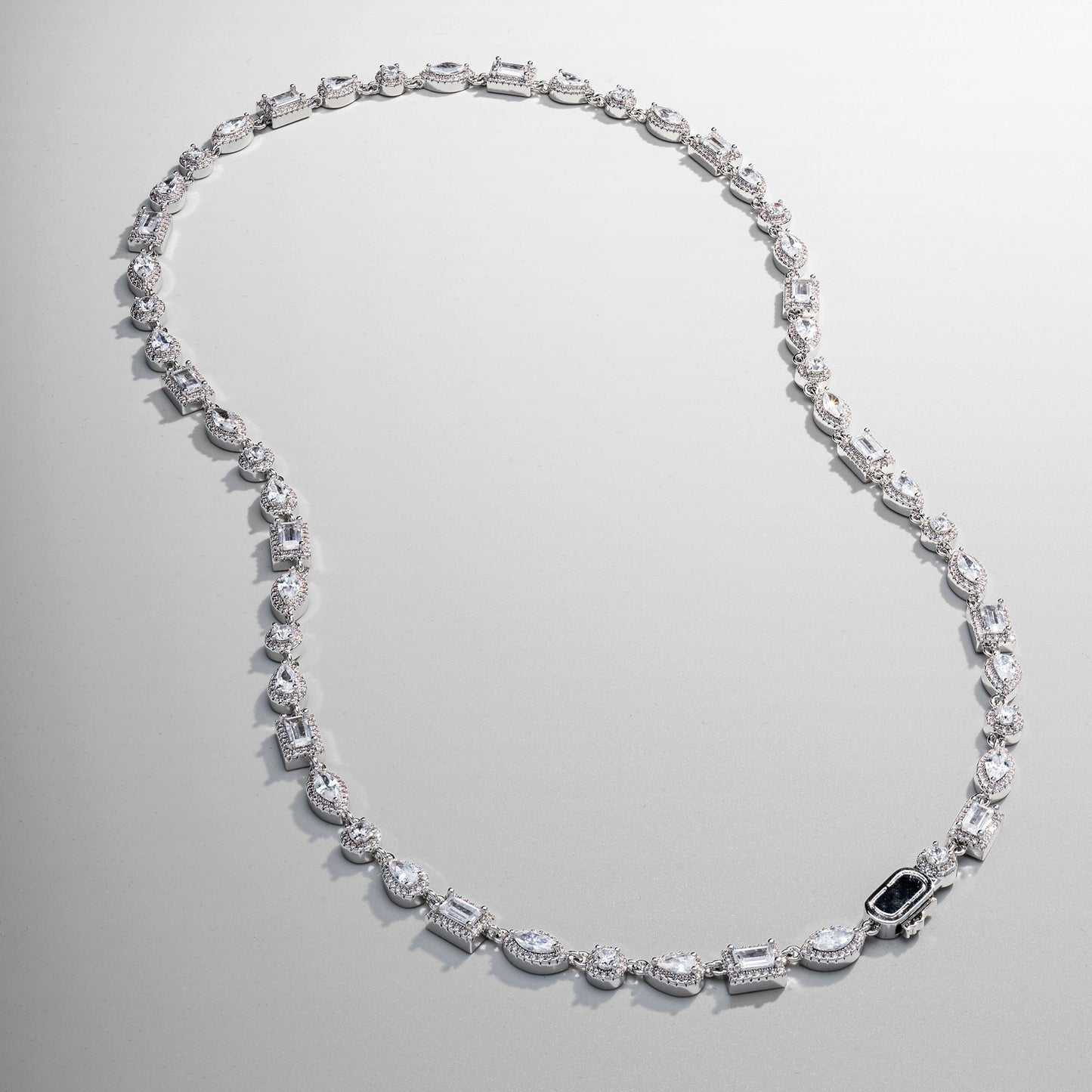 Gemengde Cluster Verlinkte Ketting (Zilver)