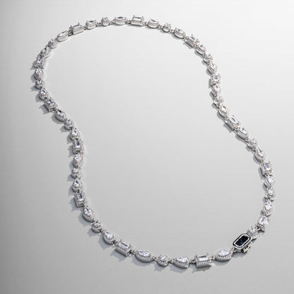 Gemengde Cluster Verlinkte Ketting (Zilver)