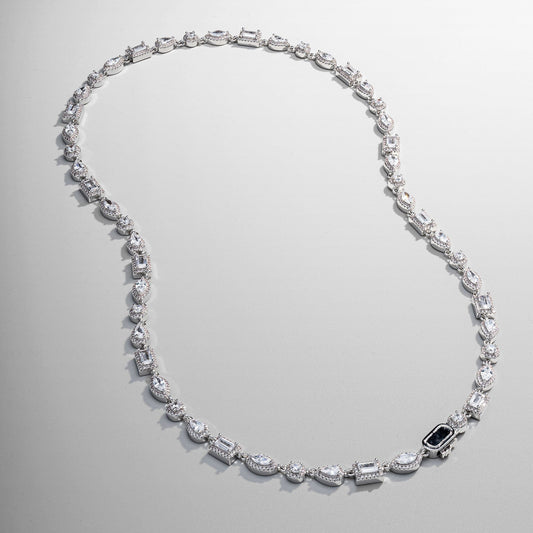 Gemengde Cluster Verlinkte Ketting (Zilver)