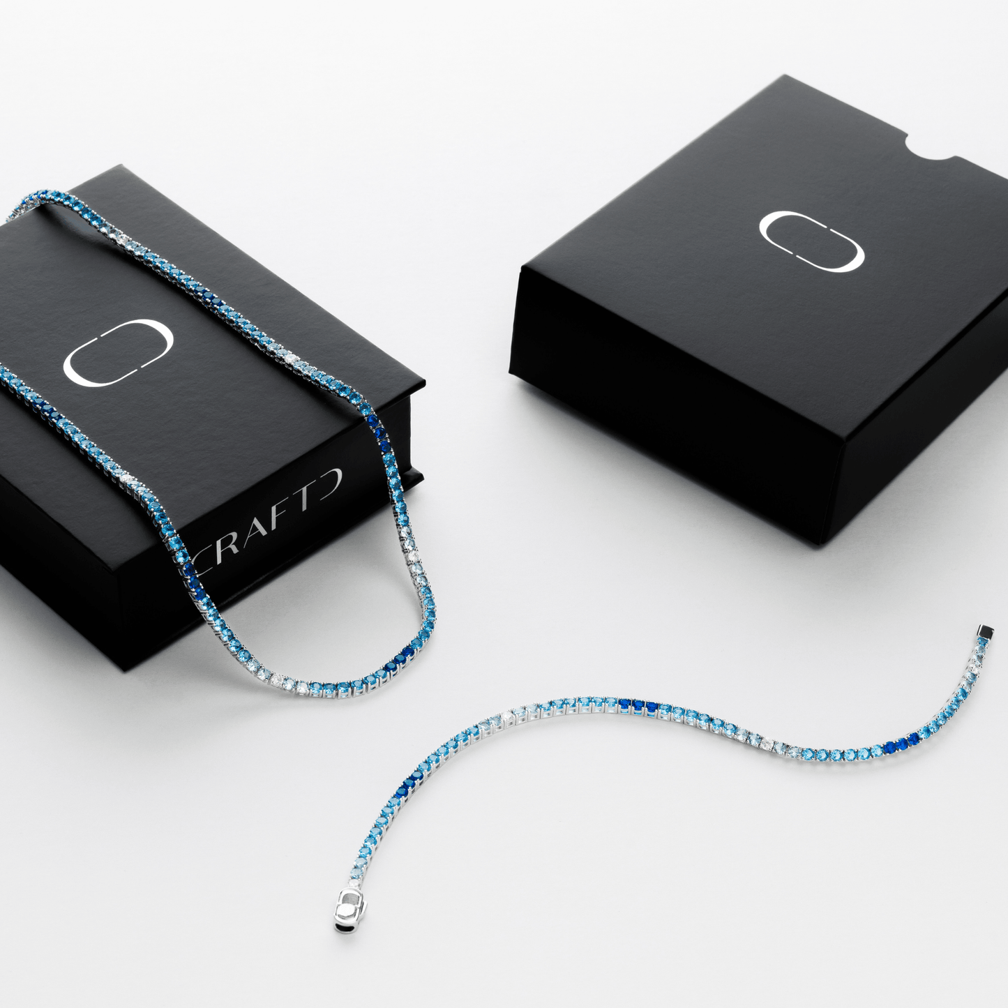 Blauw Tennis Cadeauset (Zilver)
