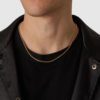 Ronde Box Chain (Goud) 3mm