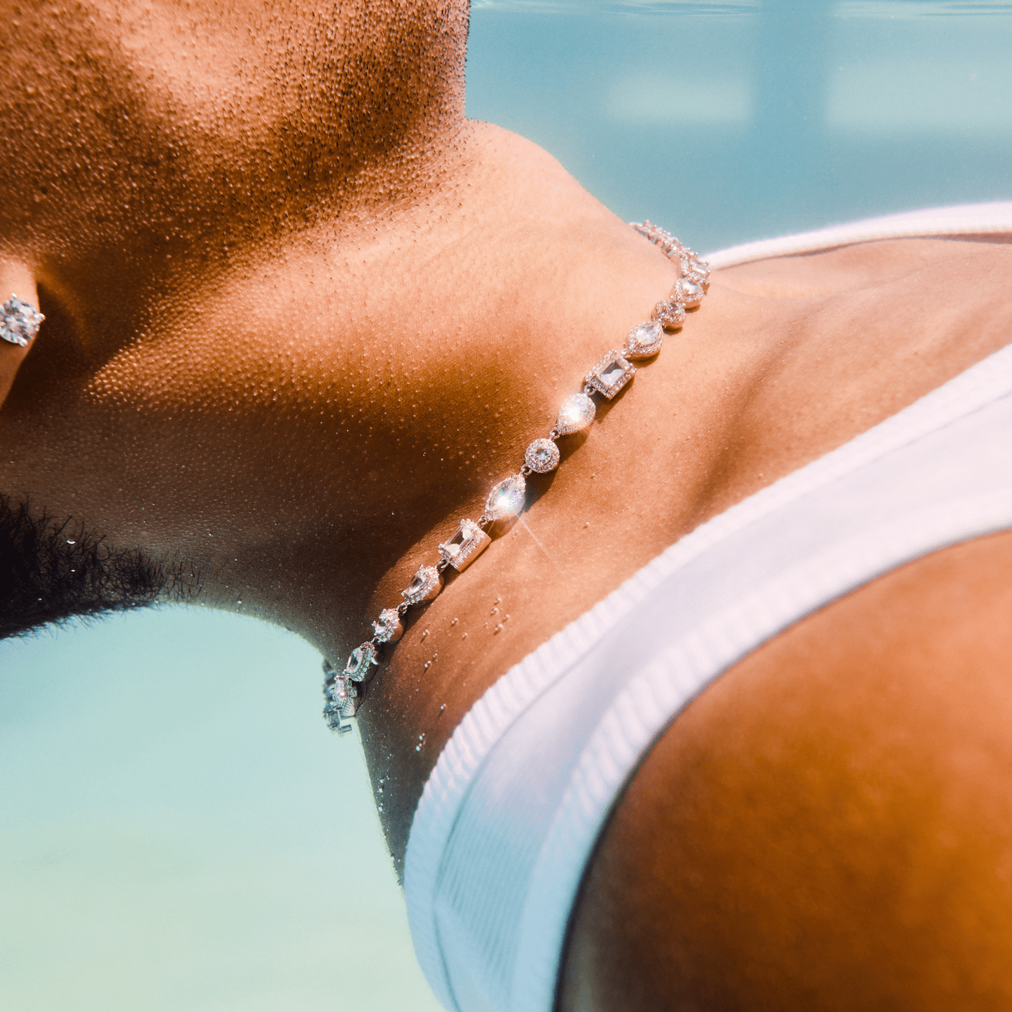 Gemengde Cluster Verlinkte Ketting (Zilver)