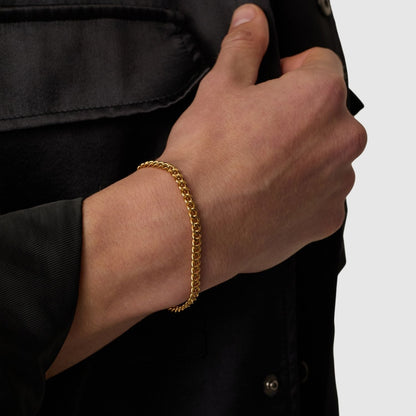 Cubaans Armband (Goud) 4mm