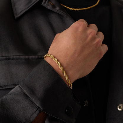 Touwarmband (Goud) 5mm