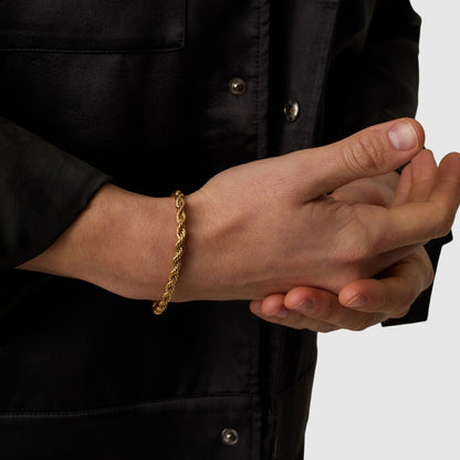 Touwarmband (Goud) 5mm
