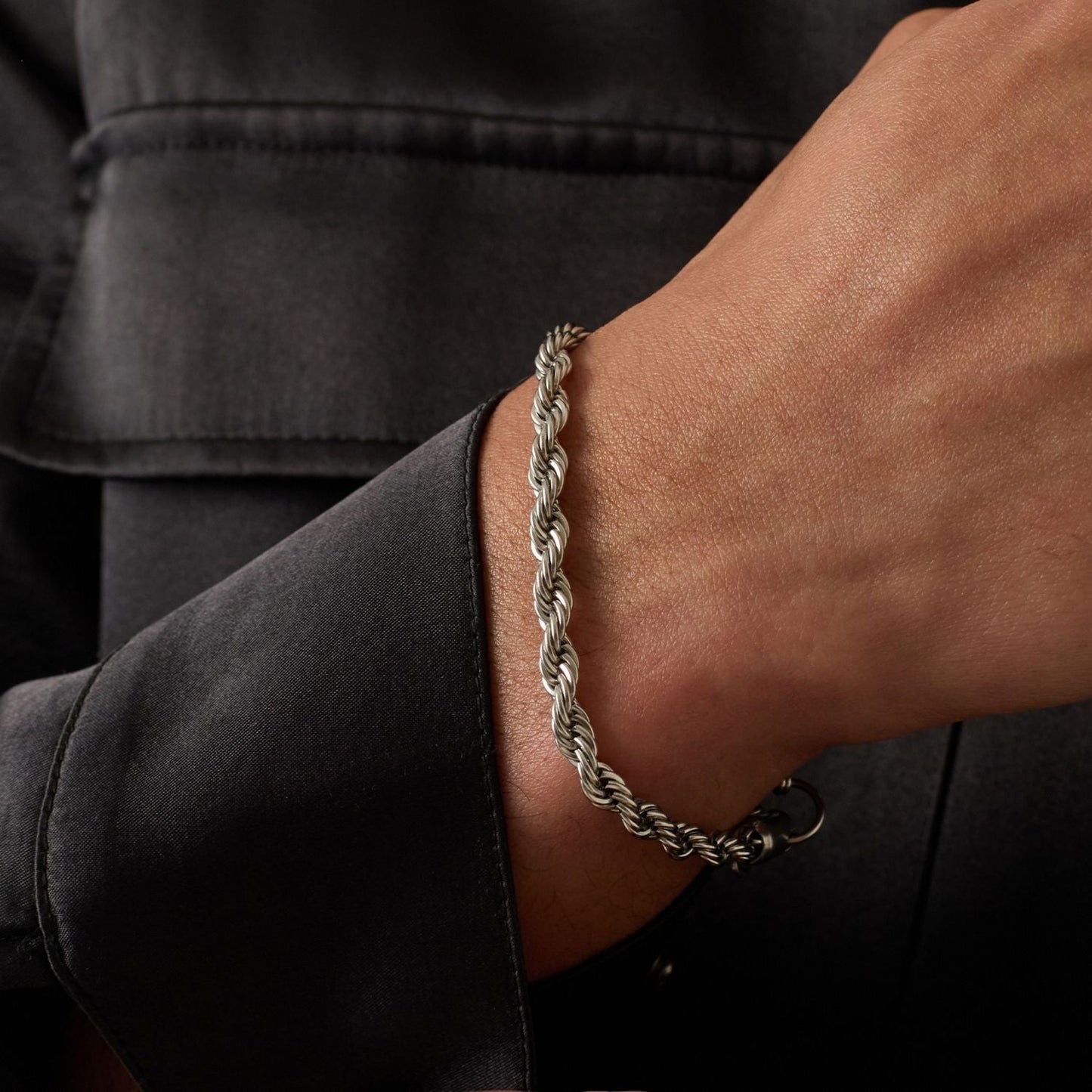 Touwarmband (Zilver) 5mm