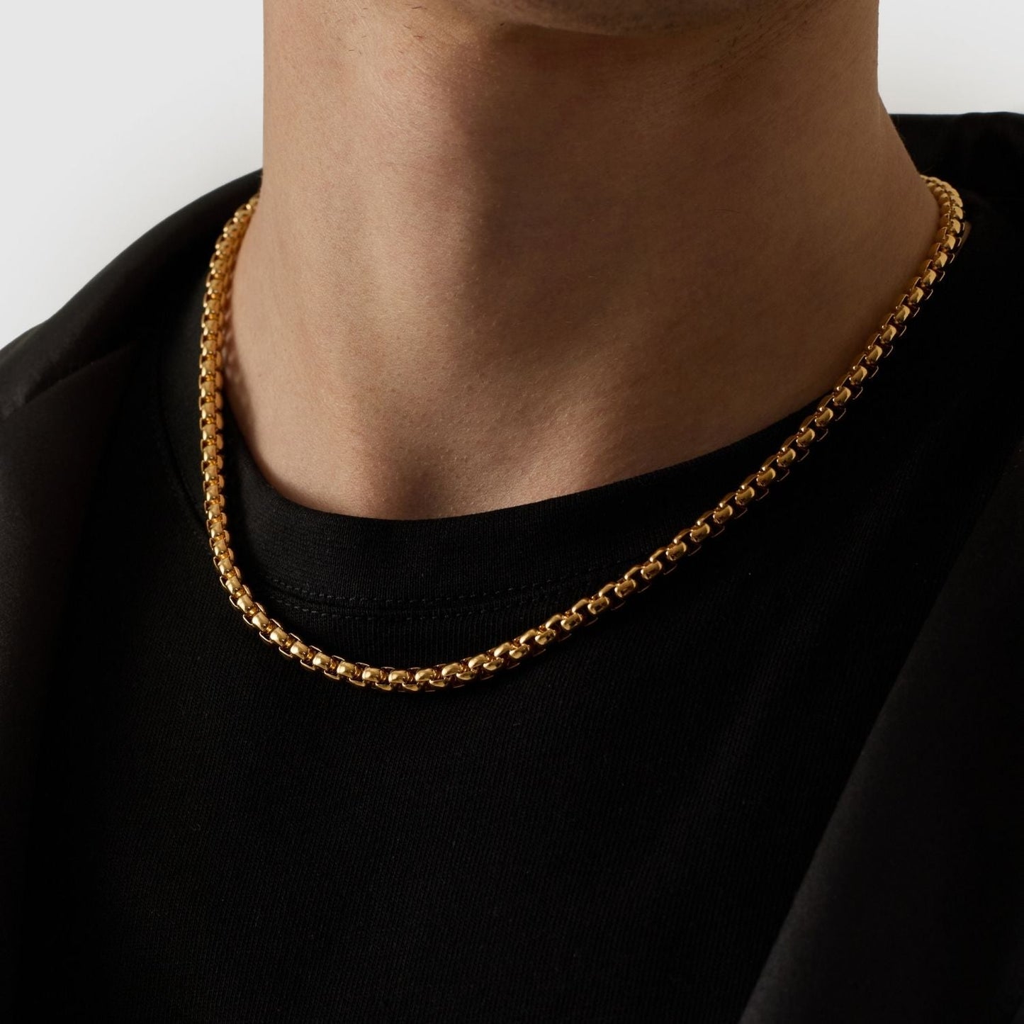 Ronde Boxketting (Goud) 5mm
