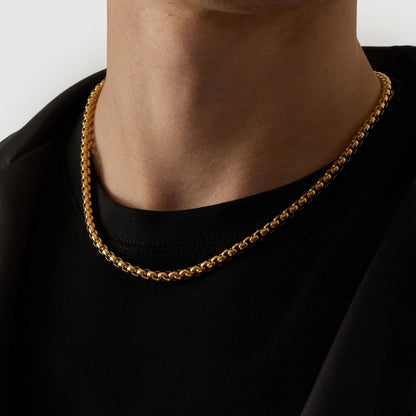 Ronde Boxketting (Goud) 5mm