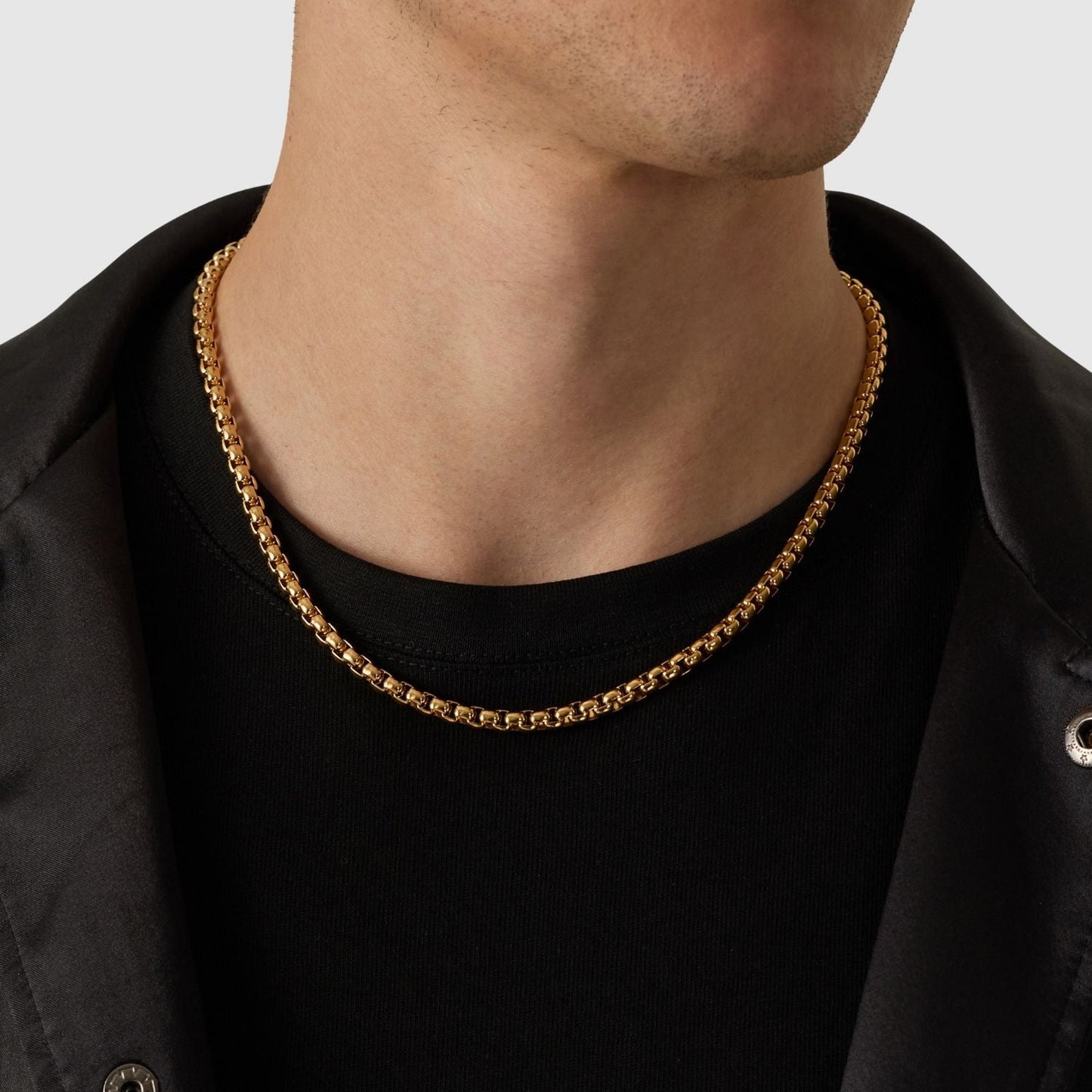 Ronde Boxketting (Goud) 5mm