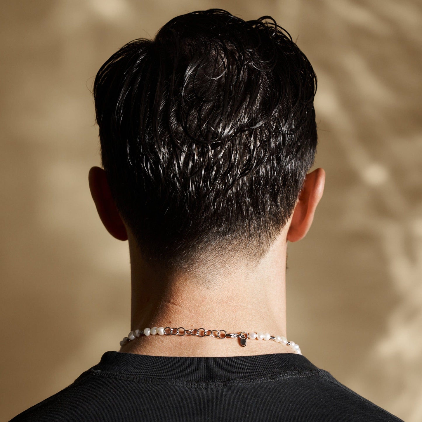 Iced Beaded Echte Parels Ketting (Zilver)