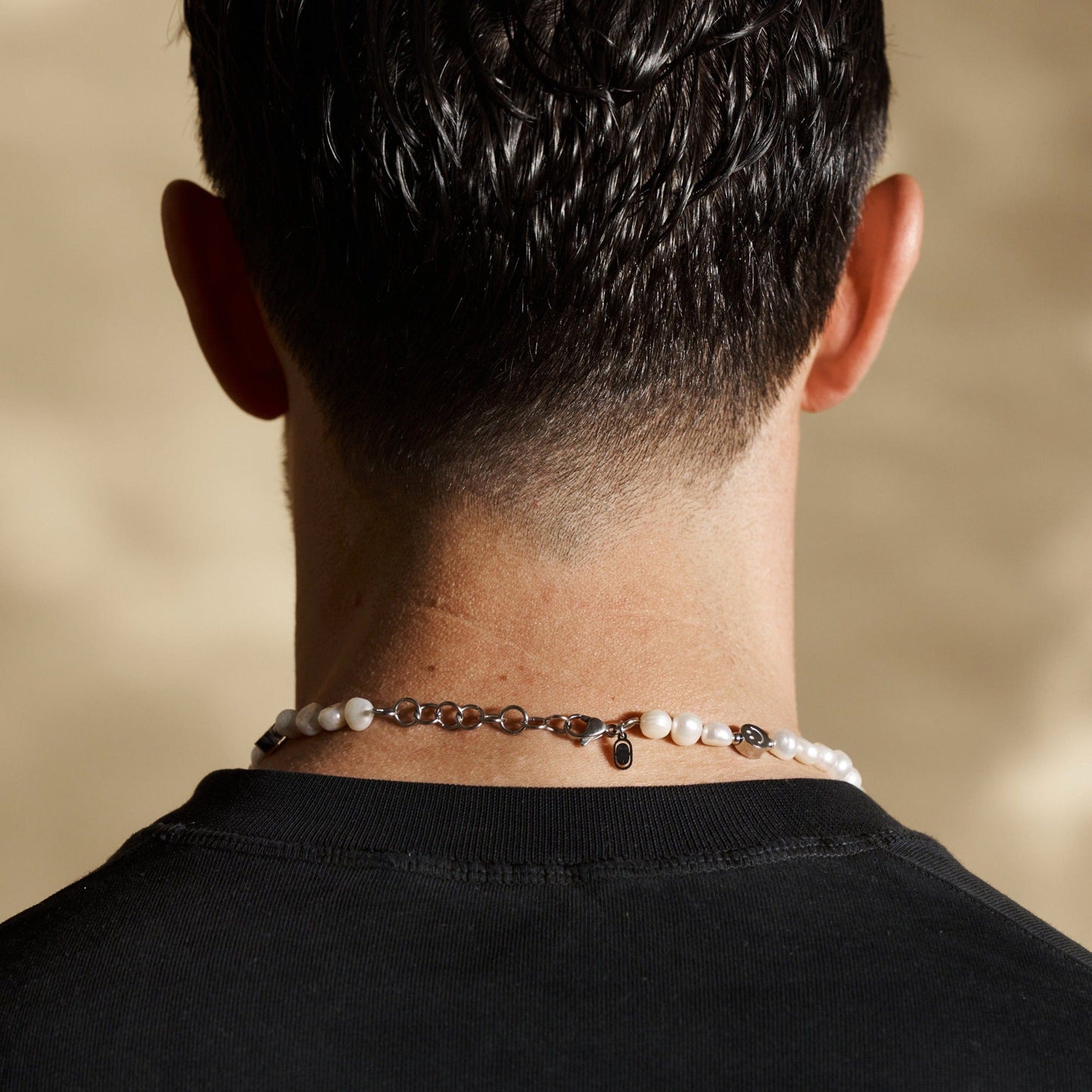 Smiley Echte Parel Ketting (Zilver)
