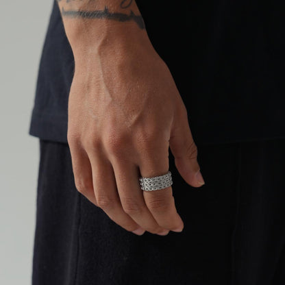 Touw Stapelring (Zilver)