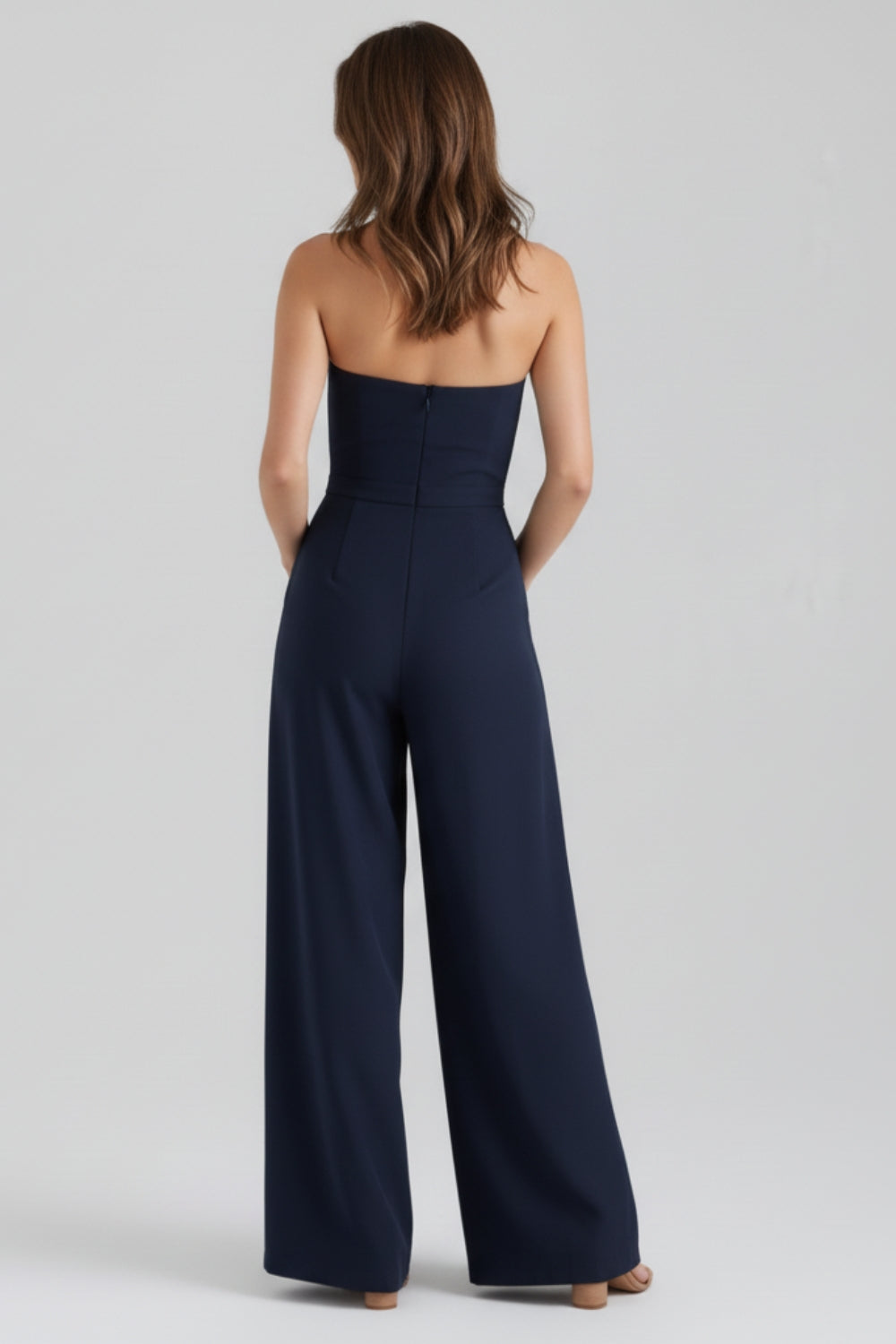 Trägerloser weit geschnittener Jumpsuit