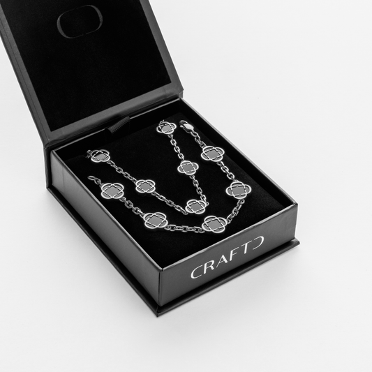 Onyx Klaver Cadeauset (Zilver)