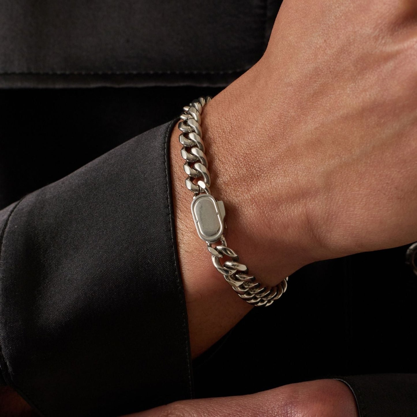 Cubaans Armband (Zilver) 8mm
