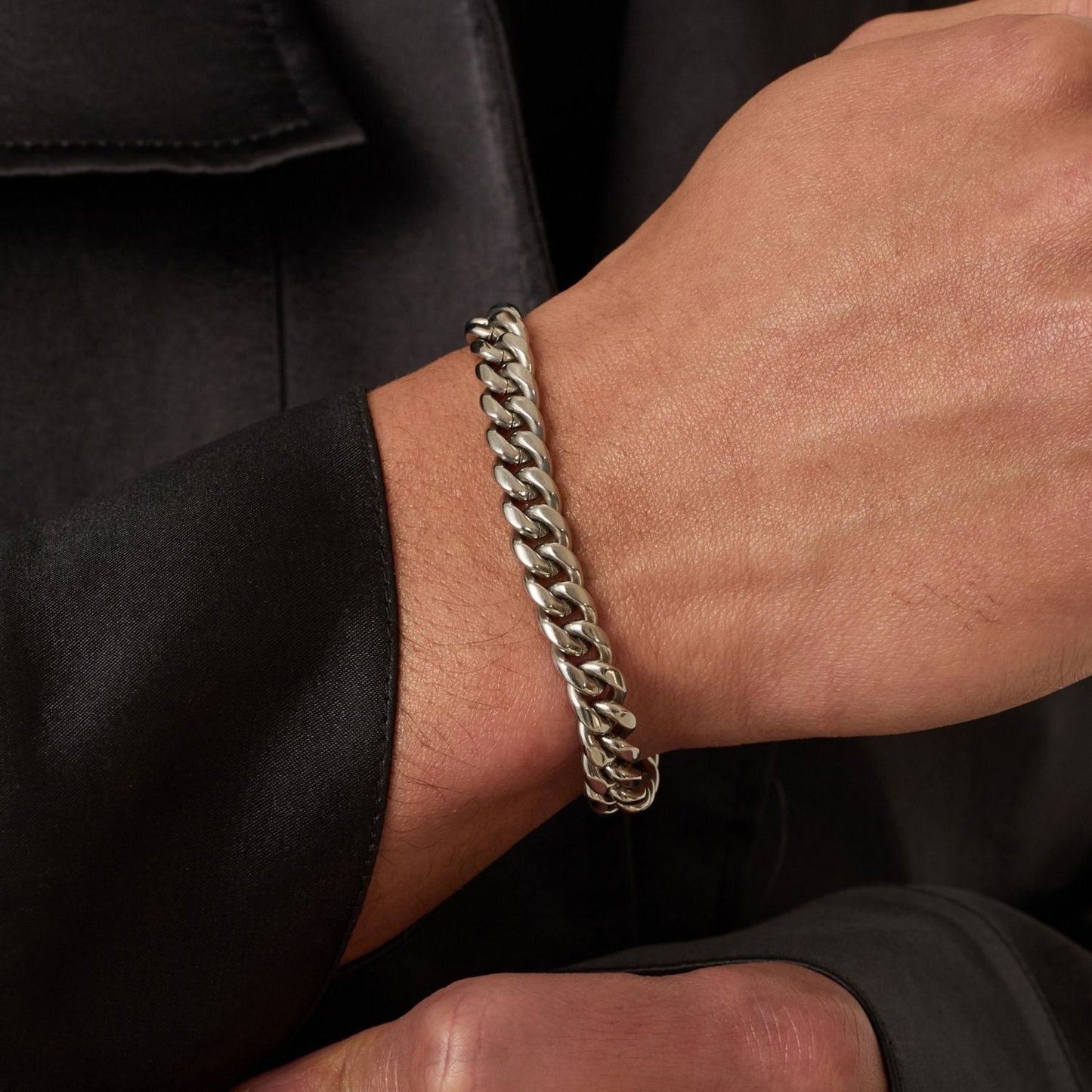 Cubaans Armband (Zilver) 8mm