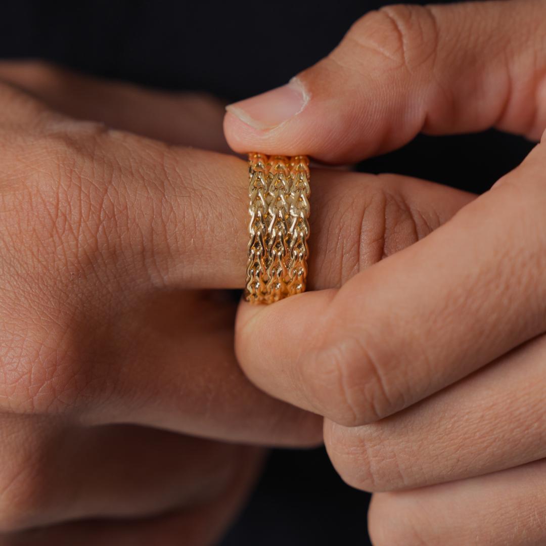 Touwstapelring (Goud)