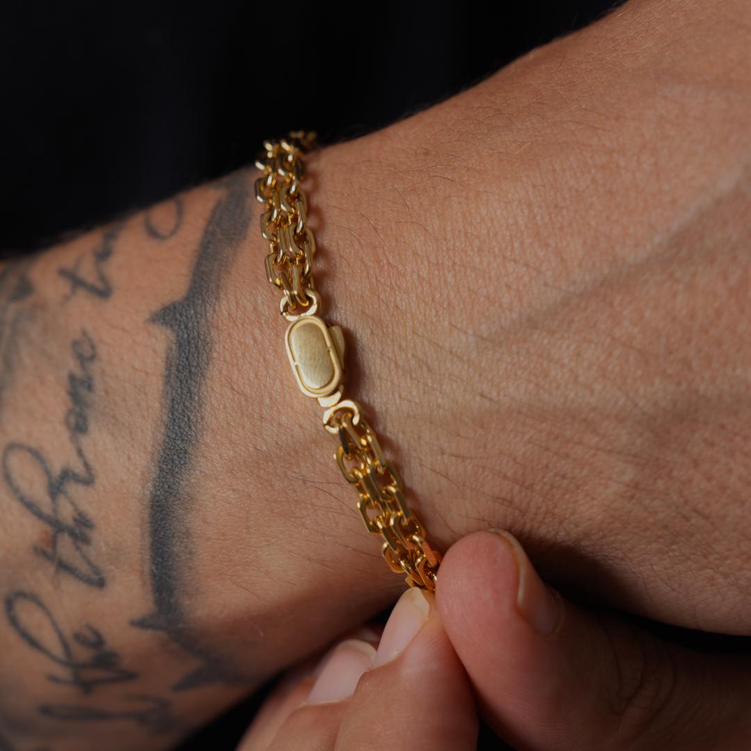 Dubbele Belcher Armband (Goud)