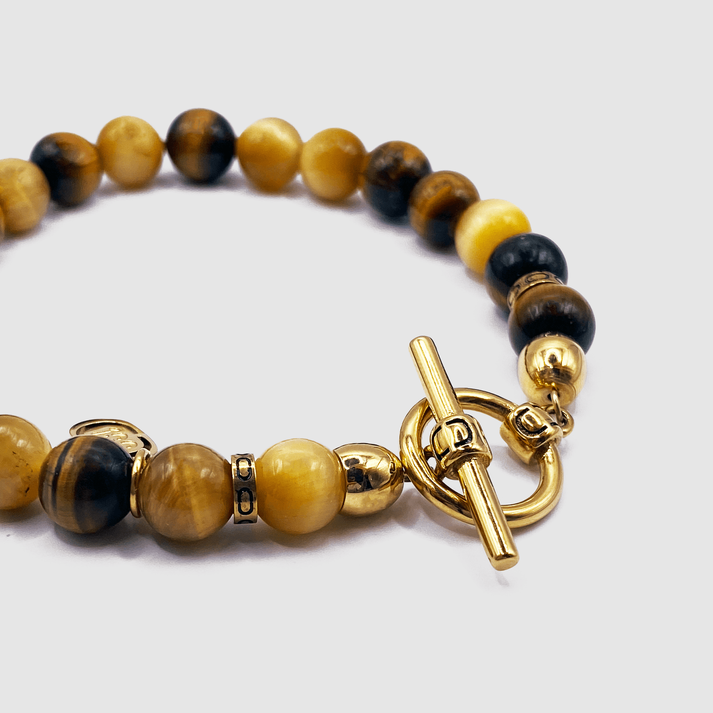 Tijgeroog Kralenarmband (Goud)