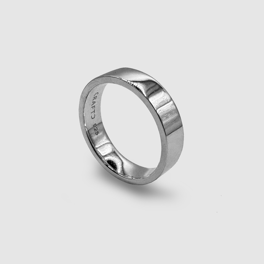 Platte Bandring (Sterling Zilver) 6mm
