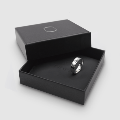 Platte Bandring (Sterling Zilver) 6mm