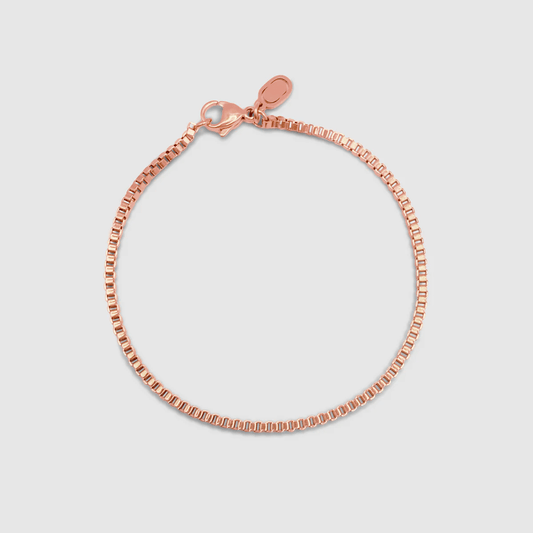 Box Armband (Roze Goud) 2mm