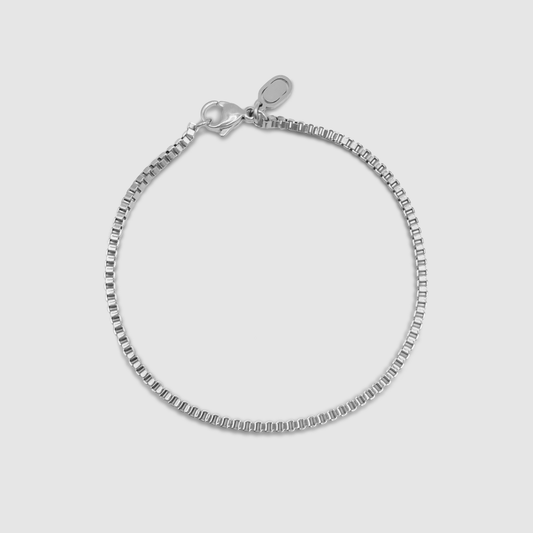 Box Armband (Zilver) 2mm