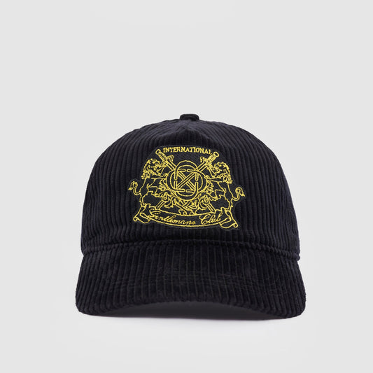 Gentlemen's Club Hoed - Cord (Zwart/Geel)
