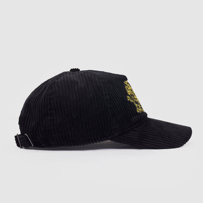 Gentlemen's Club Hoed - Cord (Zwart/Geel)