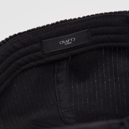 Gentlemen's Club Hoed - Cord (Zwart/Geel)