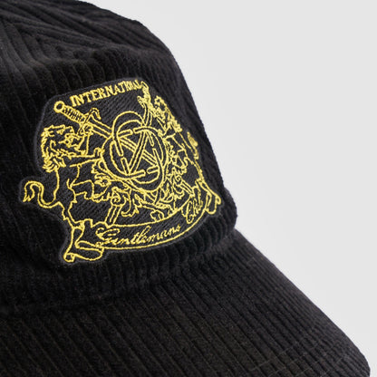 Gentlemen's Club Hoed - Cord (Zwart/Geel)