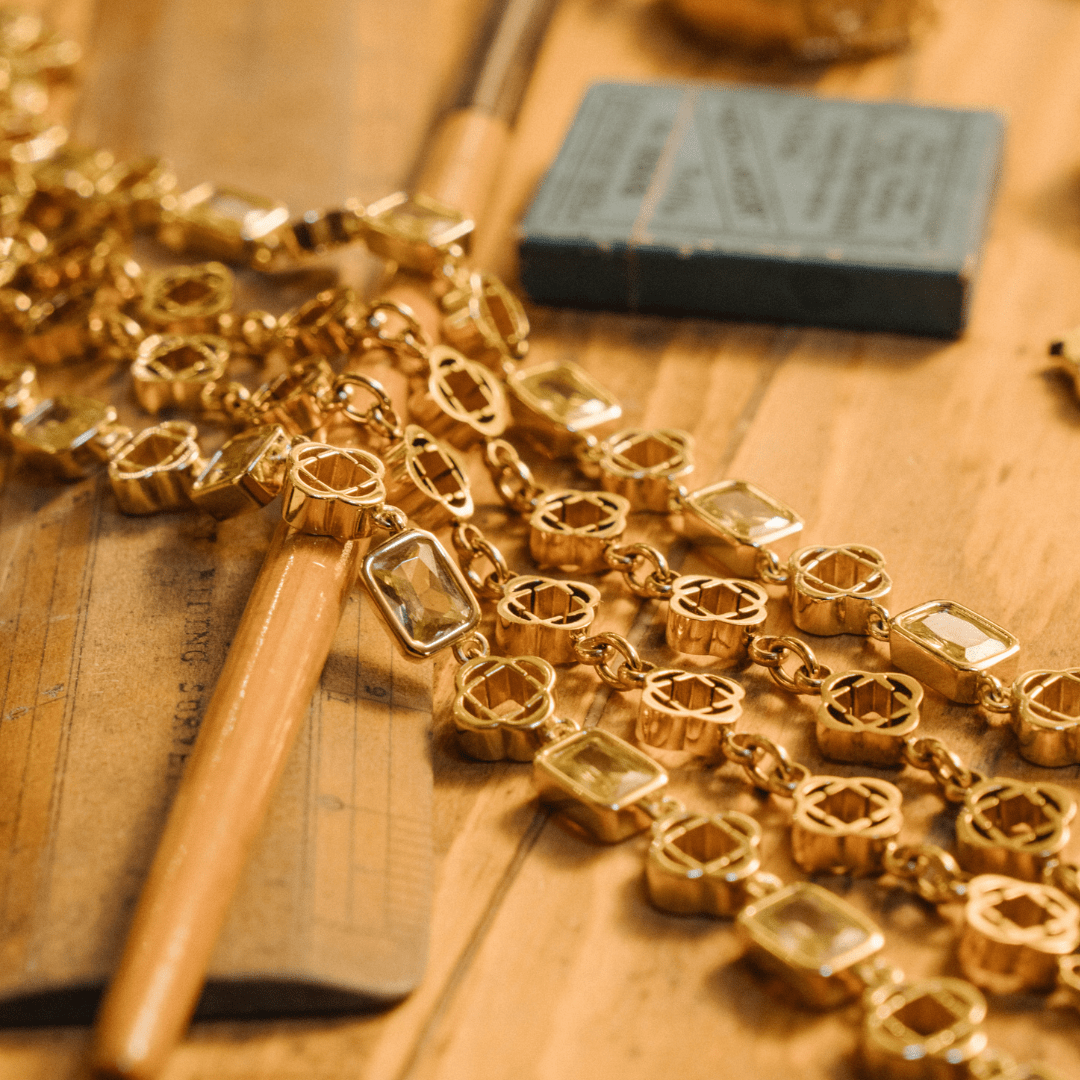 Clover Link Ketting (Goud)