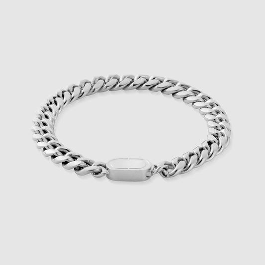 Cubaans Armband (Zilver) 8mm