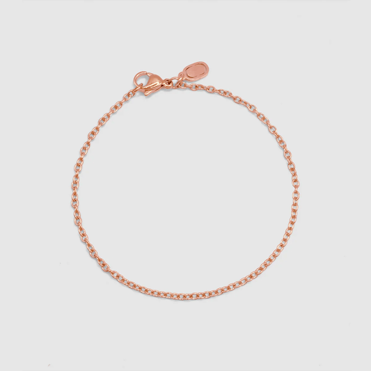 Kabelarmband (Roze Goud) 2mm