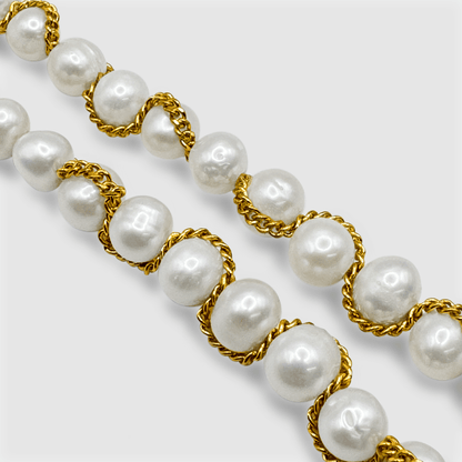 Ketting Wrap Echte Parel Necklace (Goud)