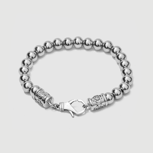 Chroom Bal Armband (Zilver)