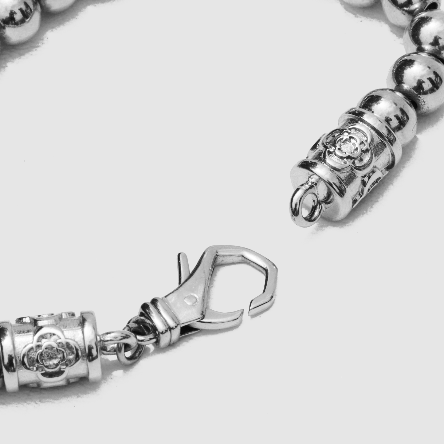 Chroom Bal Armband (Zilver)